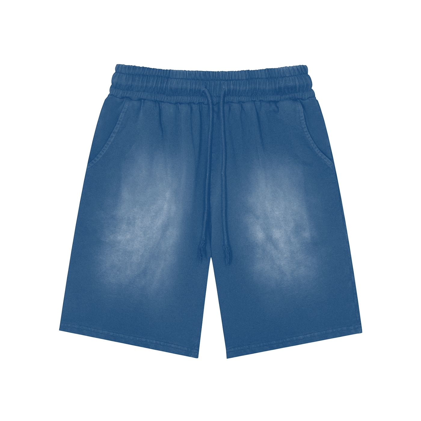 Rectangle Patch Monkey Washed Shorts - 360 GSM