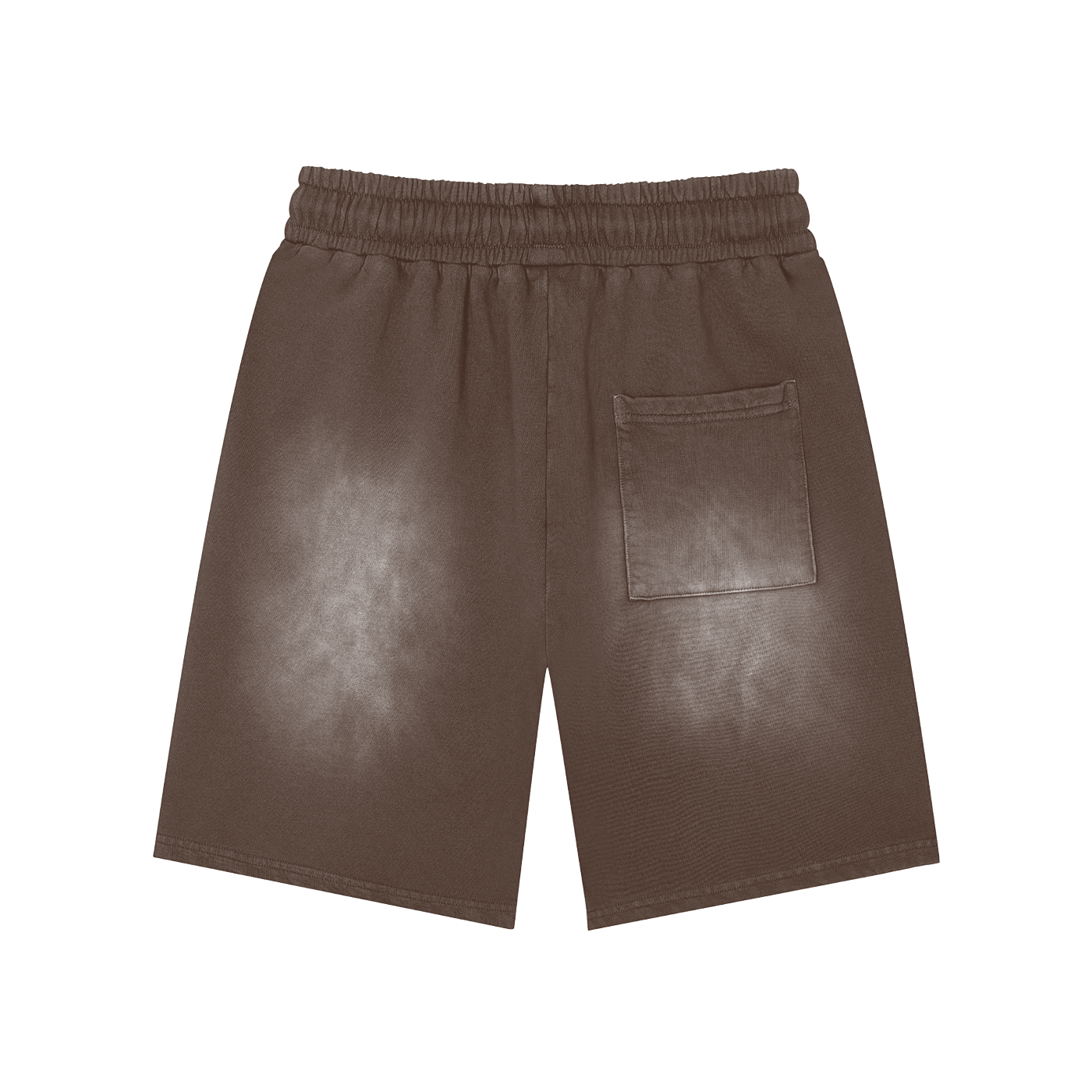 Rectangle Patch Monkey Washed Shorts - 360 GSM