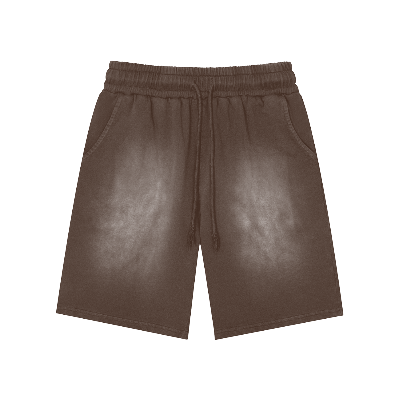 Rectangle Patch Monkey Washed Shorts - 360 GSM