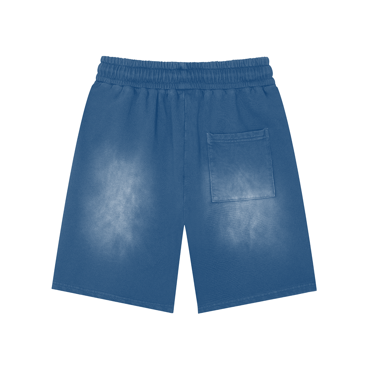 Rectangle Patch Monkey Washed Shorts - 360 GSM